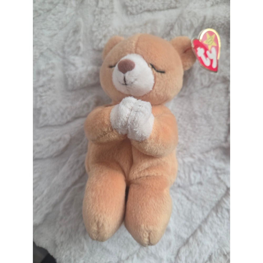 Ty Beanie Baby Hope the Praying Bear 1998‎ Tan Plush Collectible with Tags